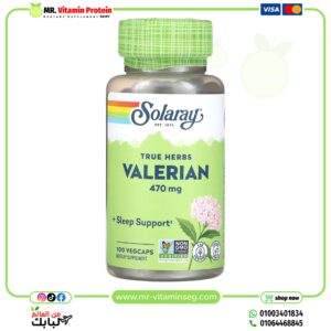 سولارى جذور الناردينSolaray, True Herbs, Valerian, 470 mg, 100 VegCaps