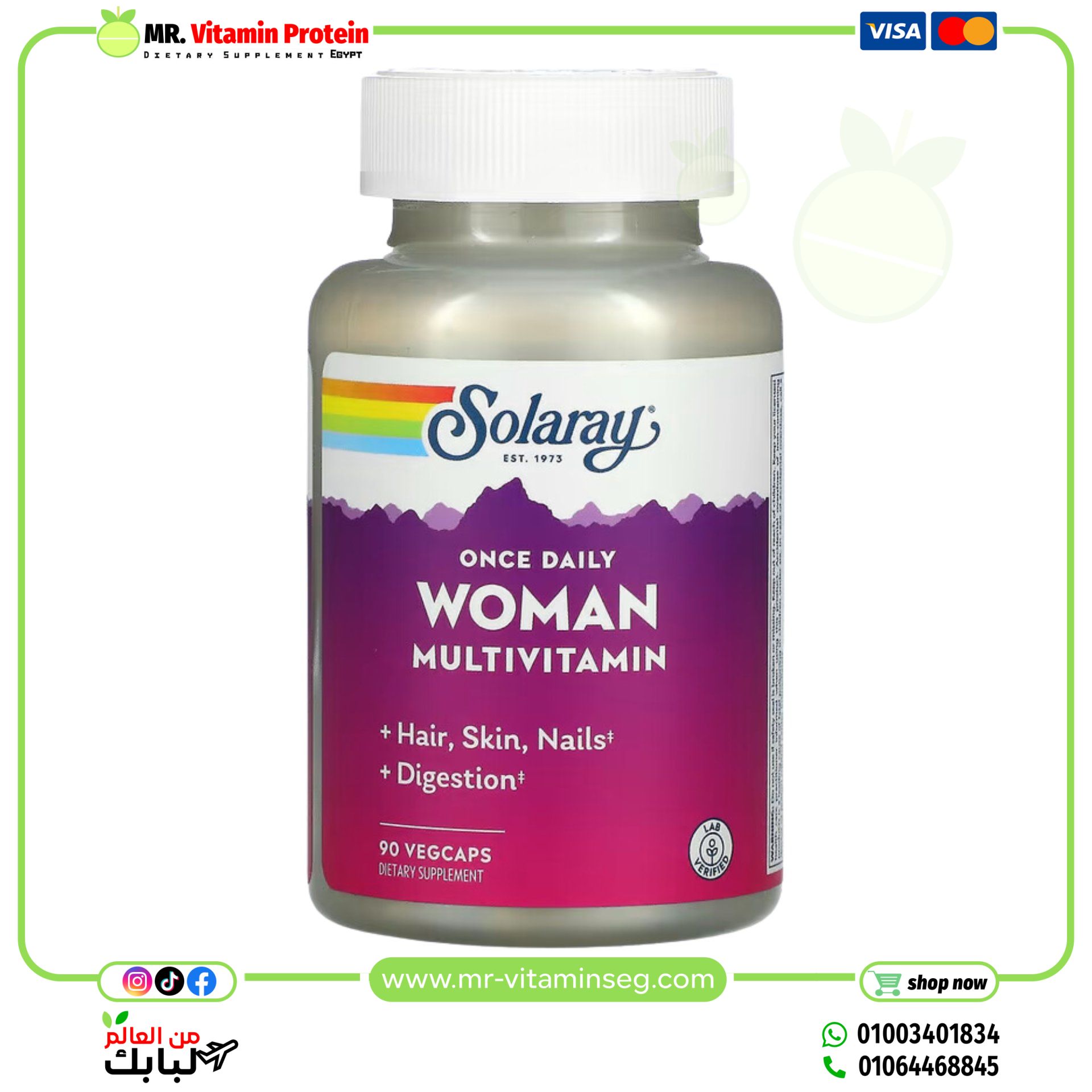 Solaray, Once Daily, Woman Multivitamin, 90 VegCaps