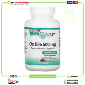 Nutricology, Ox Bile, 500 mg, 100 Vegicaps