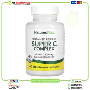 Natures Plus, Super vitamin C1000 Complex / ناتشرز بلاس مركب فيتامين ج تركيز 1000 ملجم 60 قرص