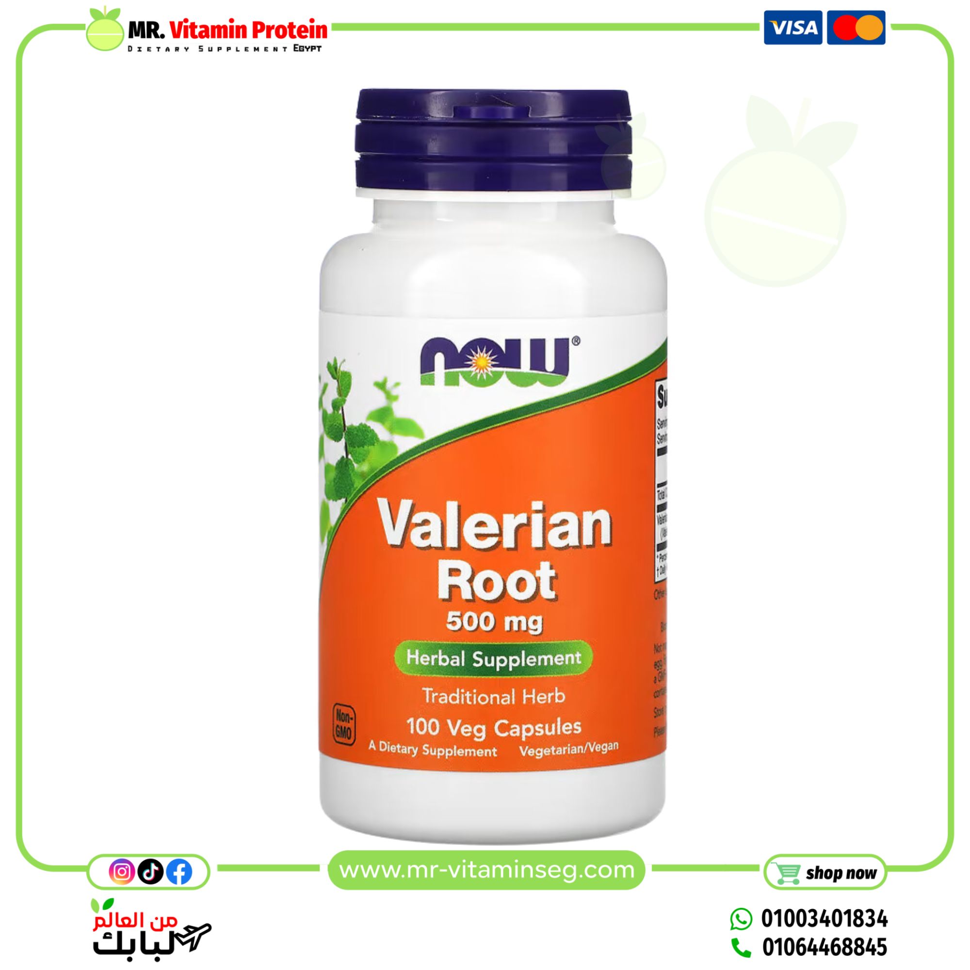 NOW Foods, Valerian Root, 500 mg, 100 Veg Capsules