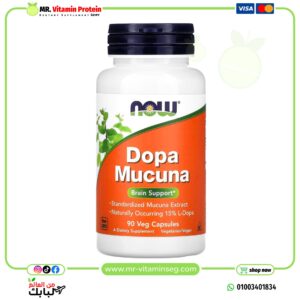 كبسولات دوبا موقونة، 90 كبسولة نباتية / NOW Foods, Dopa Mucuna