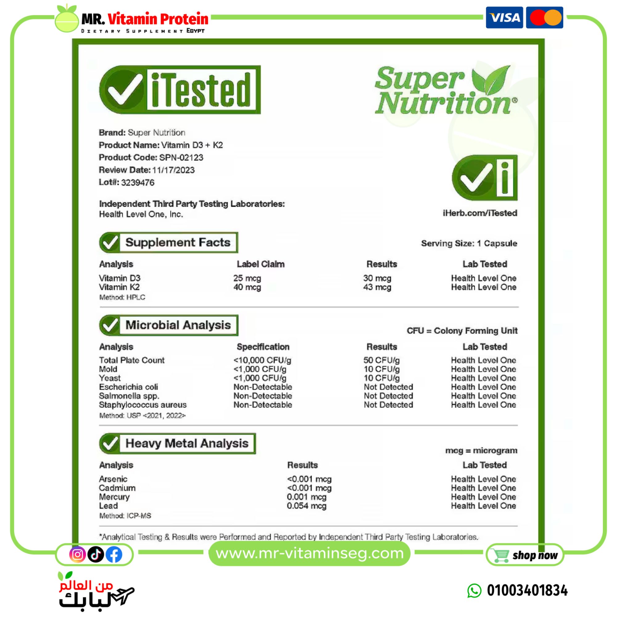 Super Nutrition, Vitamin D3 + K2, 60 Veggie Capsules - Image 5