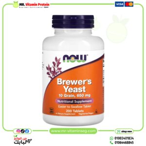 اقراص خميرة البيرة، 200قرص، تركيز650ملجم / NOW Foods, Brewer's Yeast