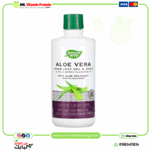 ناتشرز واي, Aloe Vera ، جل الأوراق الداخلية والعصير مع صبار Polymax ، التوت البري (1 لتر)/ Nature's Way, Aloe Vera, Inner Leaf Gel & Juice