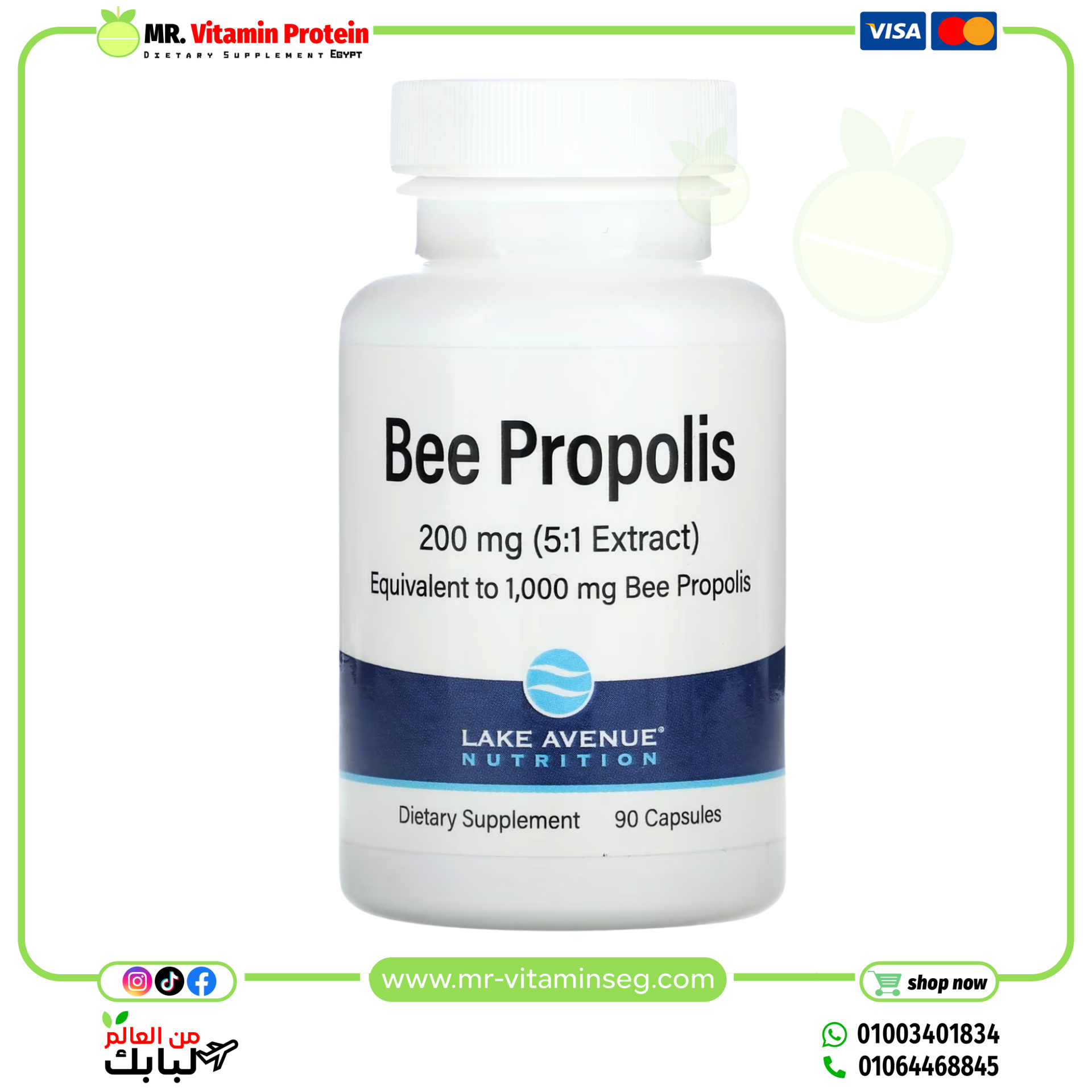 Lake Avenue Nutrition, Bee Propolis, 1,000 mg, 90 Capsules
