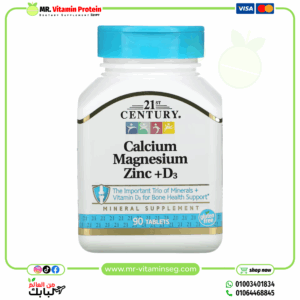 21st Century, Calcium Magnesium Zinc + D3, 90 Tablets