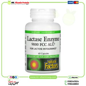 Natural Factors, Lactase Enzyme, 9,000 FCC ALU, 60 Capsules