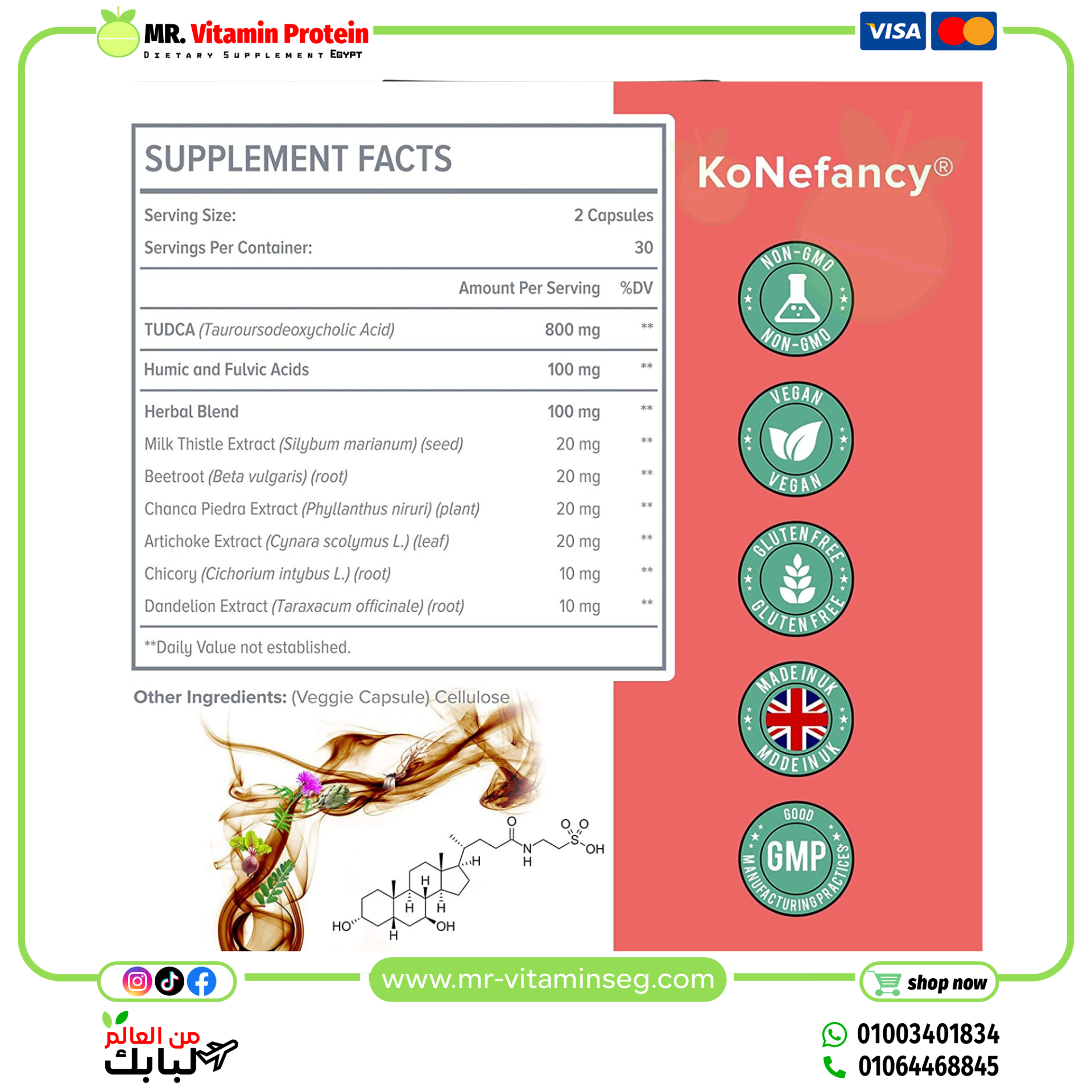 koNefancy ADVANED TUDCA 1000 mg , 60capsules - Image 7