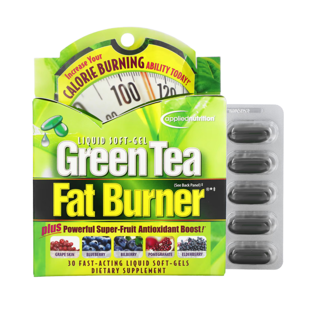 Applied Nutrition, Green Tea Fat Burner, 30 Fast-Acting Liquid Soft ...