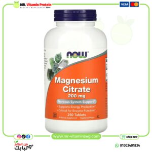 NOW Foods, Magnesium Citrate, 200 mg, 250 Tablets
