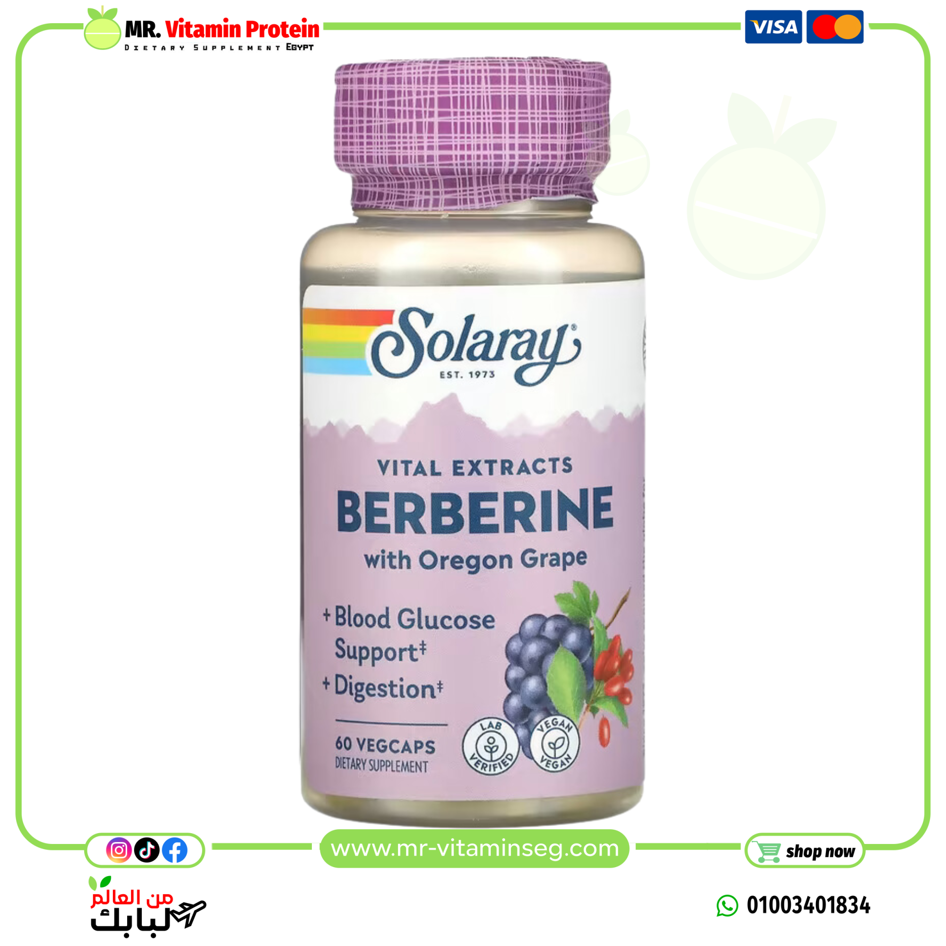 Solaray, Berberine with Oregon Grape, 60 VegCaps