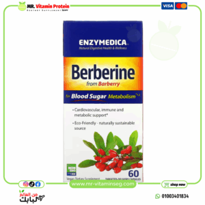Enzymedica, Berberine for Blood Sugar Metabolism, 60 Targeted-Delivery Capsules