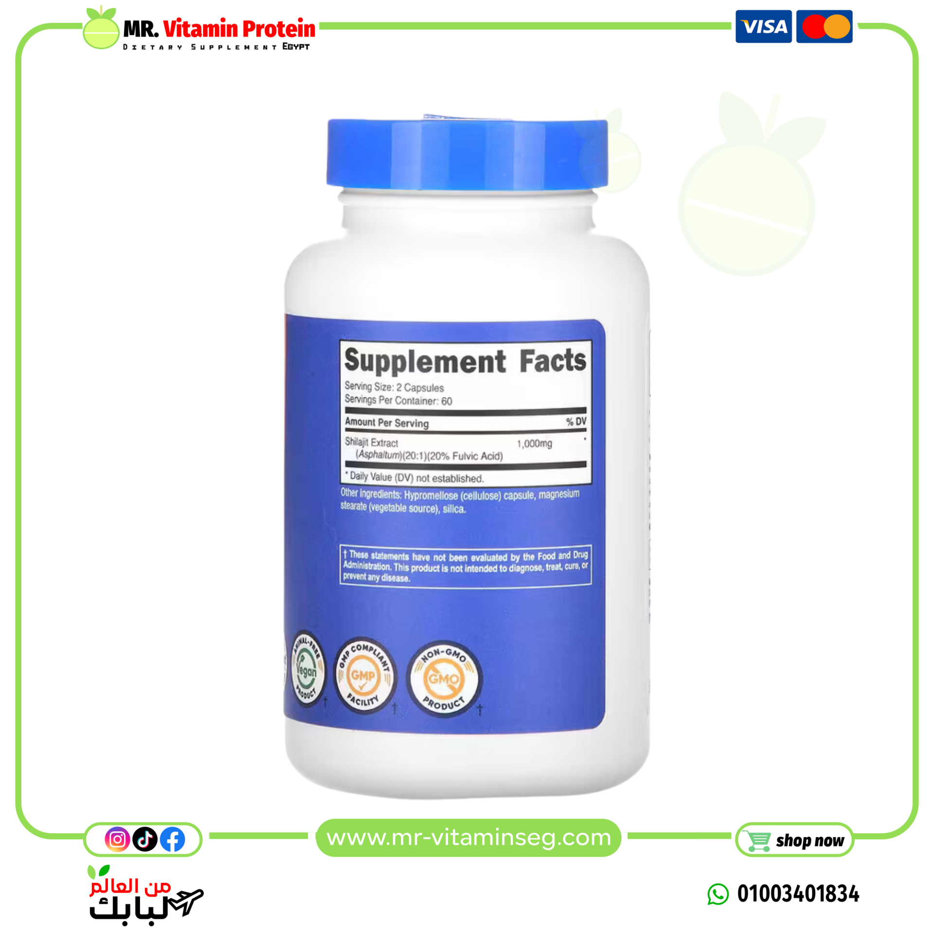 Nutricost, Shilajit, 1,000 mg , 120 Capsules (500 mg per Capsule) - Image 2