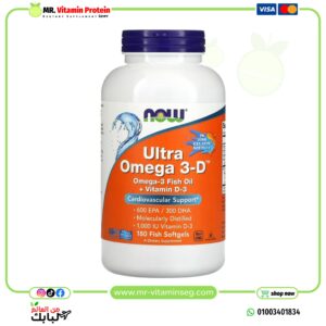 NOW Foods, Ultra Omega 3-D, 600 EPA / 300 DHA, 180 Fish Softgels