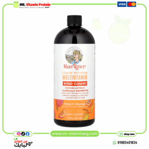 MaryRuth’s, liquid Morning Multivitamin + Hair Growth , peach mango, 887 ml