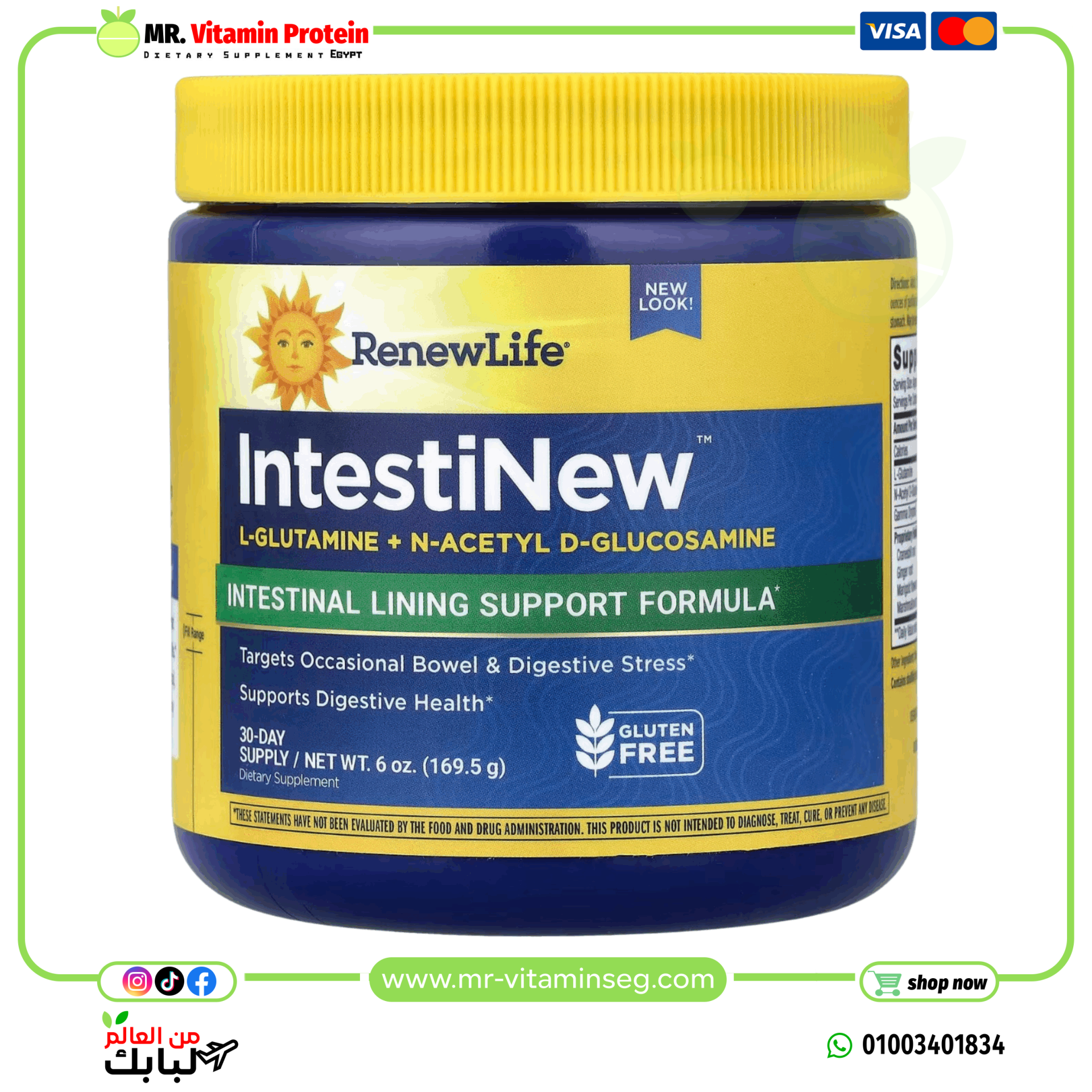 Renew Life, IntestiNew™, Intestinal Lining Support Formula, 6 oz (169.5 g)