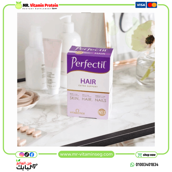 ⁦فيتابيوتكس، بيرفكتيل هير – دعم إضافي للشعر، 60 قرص / Vitabiotics, Perfectil Hair, Extra Support⁩ - الصورة ⁦3⁩