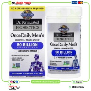 Dr. Formulated Probiotics, Once Daily Men's, 50 Billion / غاردن أوف لايف, بروبيوتيك معد بواسطة تركيبة طبية متخصصة، مرة واحدة يوميًا للرجال، 50 مليار، 30 كبسولة