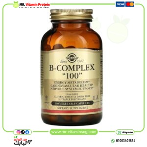 سولغار, مركب-فيتامين ب 100ملجم ، 100 كبسولة نباتية / Solgar, B-100 Complex 100 mg