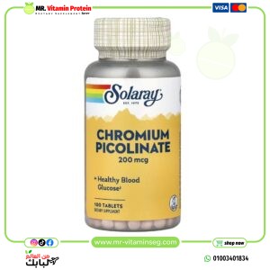 Solaray, Chromium Picolinate, 200 mcg, 100 Tablets