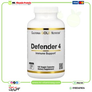 California Gold Nutrition, Defender 4, with Vitamin C, Vitamin D, Zinc & Selenium, 180 Veggie Capsules