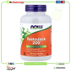 كبسولات, تيستوجاك200, كبسولة نباتيه120/ NOW, TestoJack 200, 120 Veg