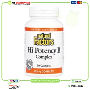 Natural Factors, Hi Potency B Complex, 90 Capsules
