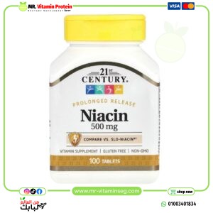 21st Century, Niacin, Prolonged Release, 500 mg, 100 Tablets