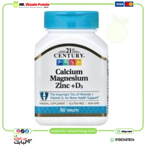 21st Century, Calcium Magnesium Zinc + D3, 90 Tablets