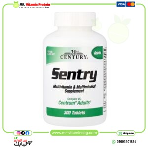 21 سينتري‏, Sentry،مالتي فيتامين مكمل غذائي غني بالفيتامينات والمعادن المتعددة للبالغين، 300 قرص/ Adults Multivitamin & Multimineral Supplement
