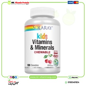 Solaray, Kids Vitamins & Minerals, Chewable, Natural Black Cherry, 120 Chewables
