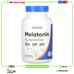 Nutricost, Melatonin, 10 mg, 240 Capsules