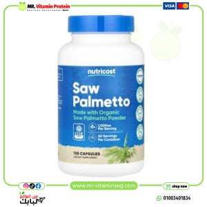 نوتريكوست‏, البلميط المنشاري ، 120 كبسولة (500 ملجم لكل كبسولة)/ Nutricost Saw Palmetto 1000 mg