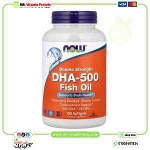 NOW Foods, Double Strength DHA-500 Fish Oil, 180 Softgels
