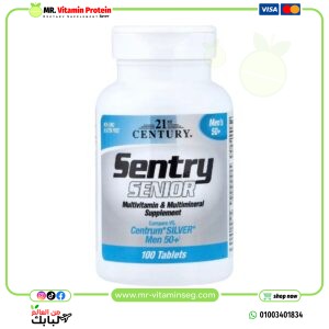 21 سينتري‏, Sentry Senior، مكمل غذائي متعدد الفيتامينات والمعادن للرجال أكبر من 50 عامًا، 100 قرص/Sentry Senior, Multivitamin & Multimineral