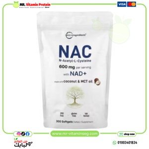 مايكرو انجريدينتس‏, NAC مع NAD + ، 300 كبسولة هلامية / Micro Ingredients, NAC with NAD+
