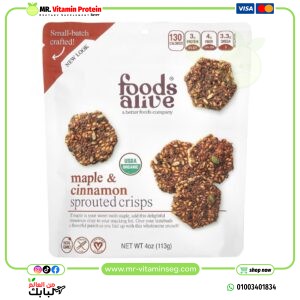 فودز ألايف‏, رقائق البطاطس البراعم ، القيقب والقرفة ، (113 جم) / Sprouted Crisps, Maple & Cinnamon